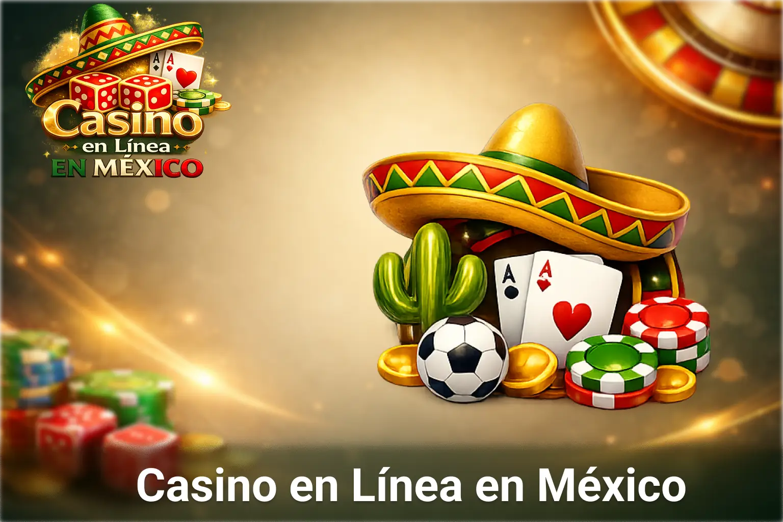 Casino en línea en México con juegos de azar, cartas, fichas y temática mexicana